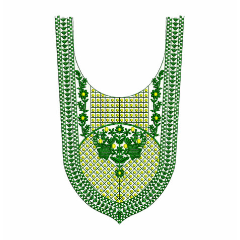 Neck Embroidery Kurti Design