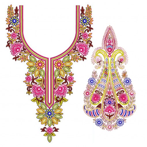 New Neck Embroidery Design 18318