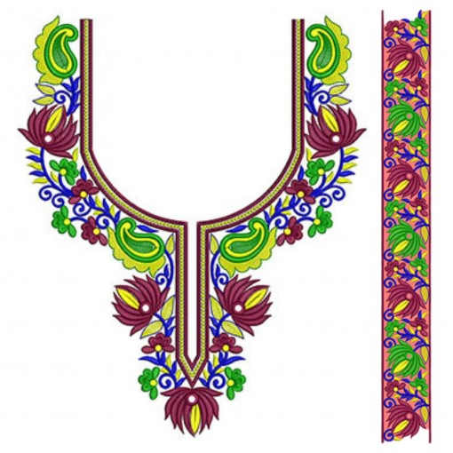 New Neck Embroidery Design 18319 New Neck Embroidery Design 18319