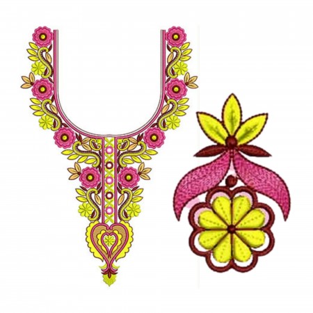 New Neck Embroidery Design 18320