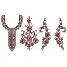 Beautiful Neck Embroidery Design 21194 Beautiful Neck Embroidery Design 21194