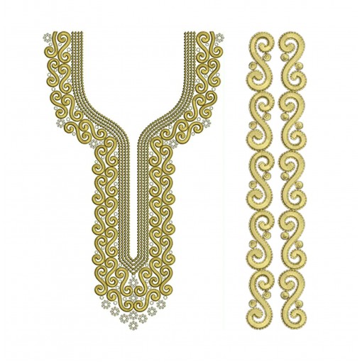 New Neck Embroidery Design 30299 New Neck Embroidery Design 30299