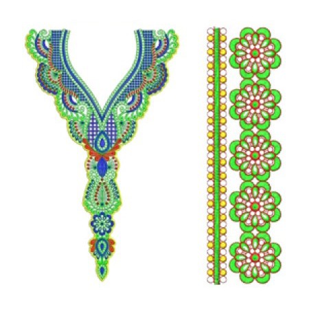 New Neck Embroidery Design 19512