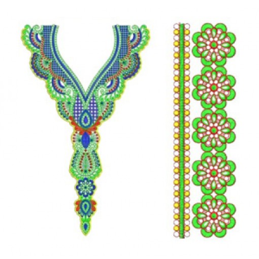 New Neck Embroidery Design 19512 New Neck Embroidery Design 19512