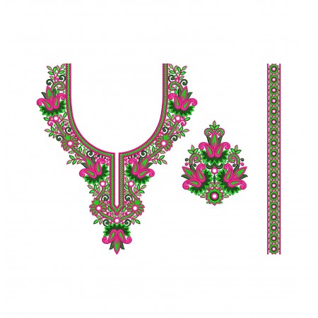 New Neck Embroidery Design 19629