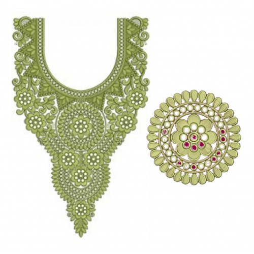 Neck Embroidery Design 20041