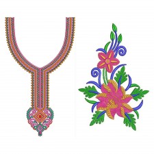 New Neck Embroidery Design 18632 New Neck Embroidery Design 18632