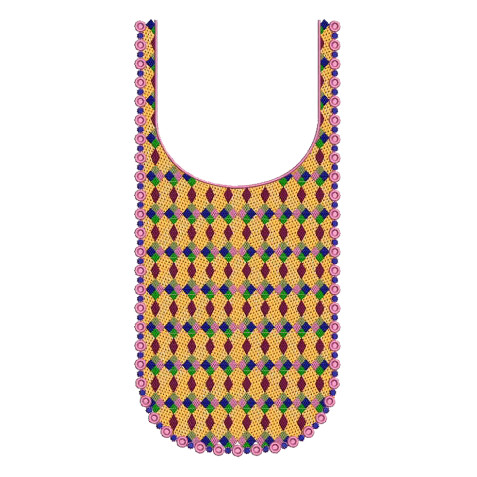 Nighty Neck Embroidery Design