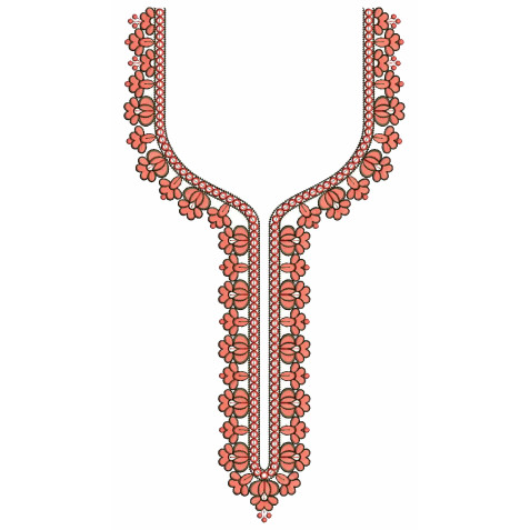 The Coral Neck Embroidery Design