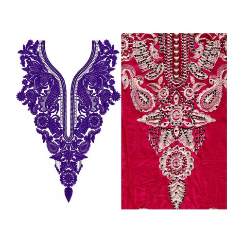 Pakistani Dresses Neck Embroidery Design 15220