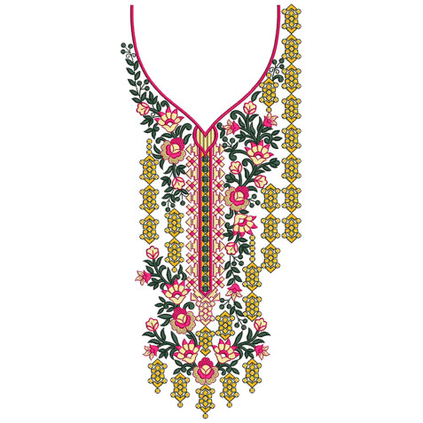 Zanjir Bloom embroidery design