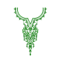 Regal Vine V-Neck Embroidery Design