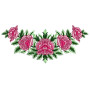 Rose Flower Boat Neck Embroidery Design