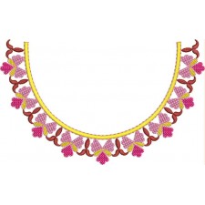 Round Neck Embroidery Pattern