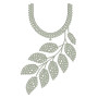 Round Neck Embroidery For Mini Dress
