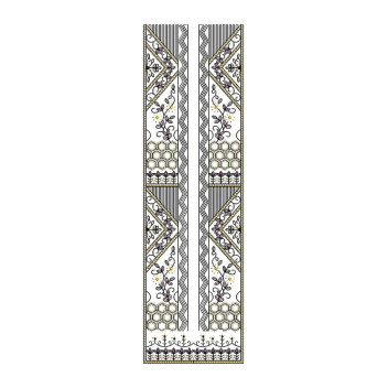 Rug Style Neck Embroidery Design
