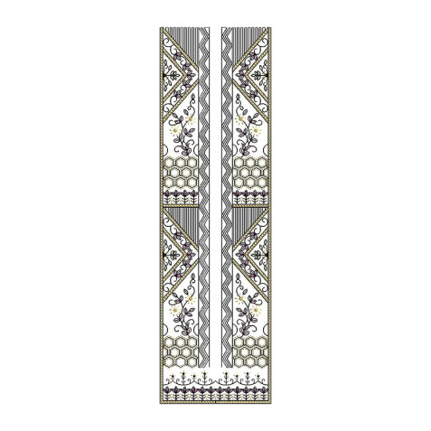 Rug Style Neck Embroidery Design
