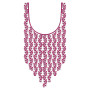 Magenta Cascade Yoke Embroidery Design