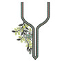 Floral Neckline Placket Design Embroidery Design