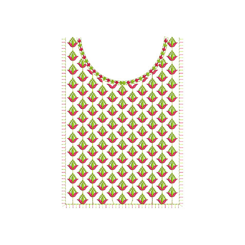 Rani Hareem Neck Embroidery Design
