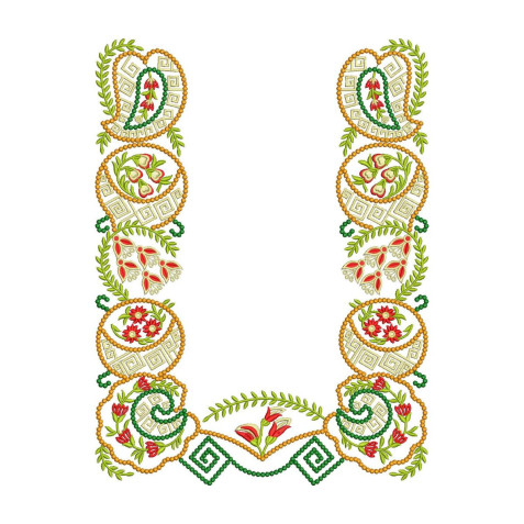 Statement Fusion Fashion Top Embroidery Design