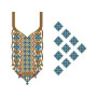 Ethnic Diamond Neck Panel Embroidery Design