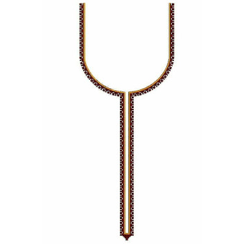 Geometric Neckline Trim Embroidery Design