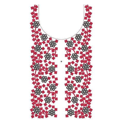 Folk Flow Embroidery Design