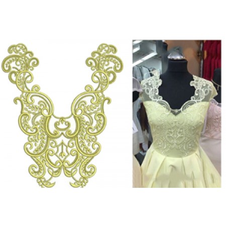 Ukrainian Wedding Dress Embroidery Design 21870