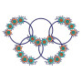 Unique Floral Circle Neck Embroidery
