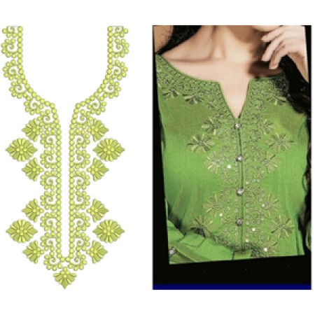 Wedding Mehndi Dress Embroidery Design