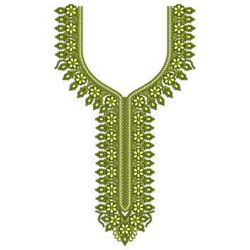 Zigzag Thread Style Neck Embroidery Design