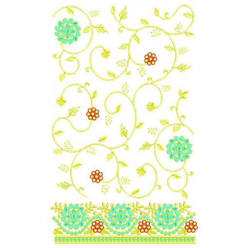 Designer Saree Embroidery Design 10943