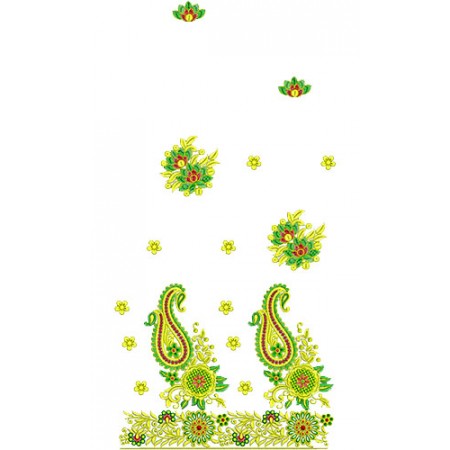 embroidery saree design 13103