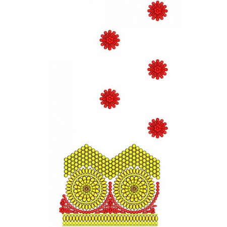 Creative saree embroidery design 13106