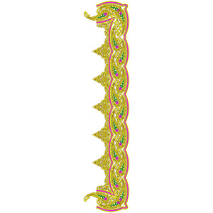 9116 Saree Embroidery Design