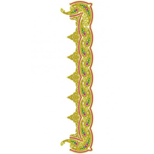 9116 Saree Embroidery Design
