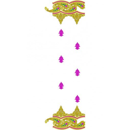 9116 Saree Embroidery Design
