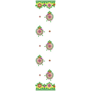 9117 Saree Embroidery Design