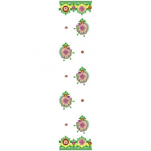 9117 Saree Embroidery Design