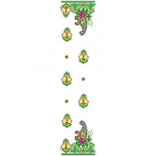 9118 Saree Embroidery Design