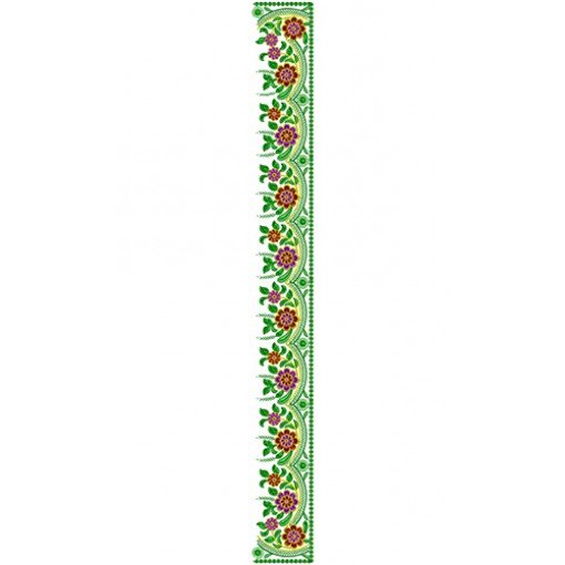 9119 Saree Embroidery Design