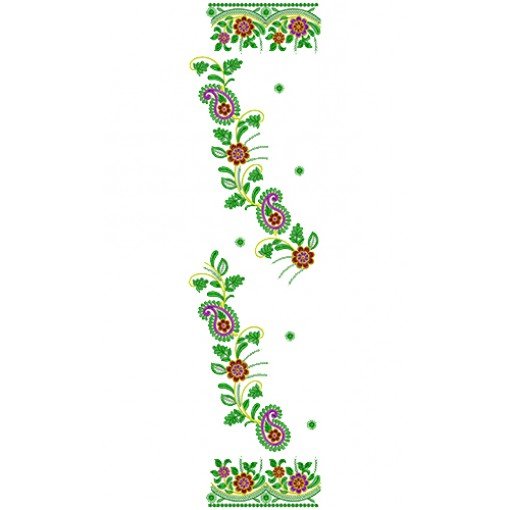 9119 Saree Embroidery Design