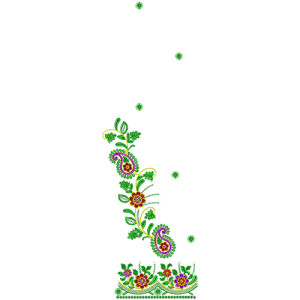 9119 Saree Embroidery Design