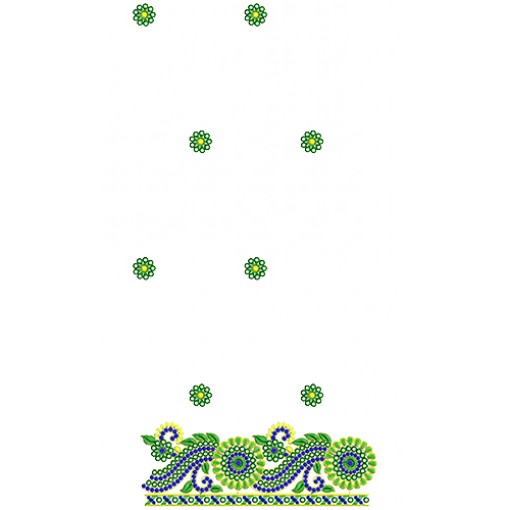 9123 Saree Embroidery Design