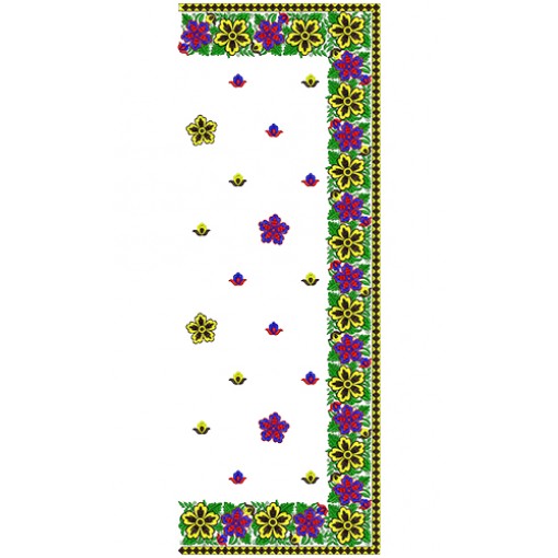 9301 Saree Embroidery Design