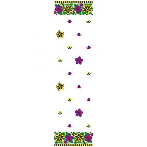 9301 Saree Embroidery Design