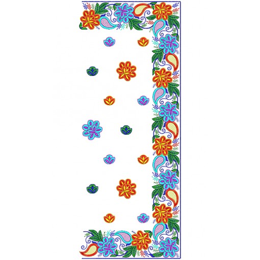 9302 Saree Embroidery Design