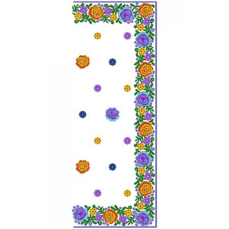9303 Saree Embroidery Design