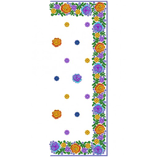 9303 Saree Embroidery Design